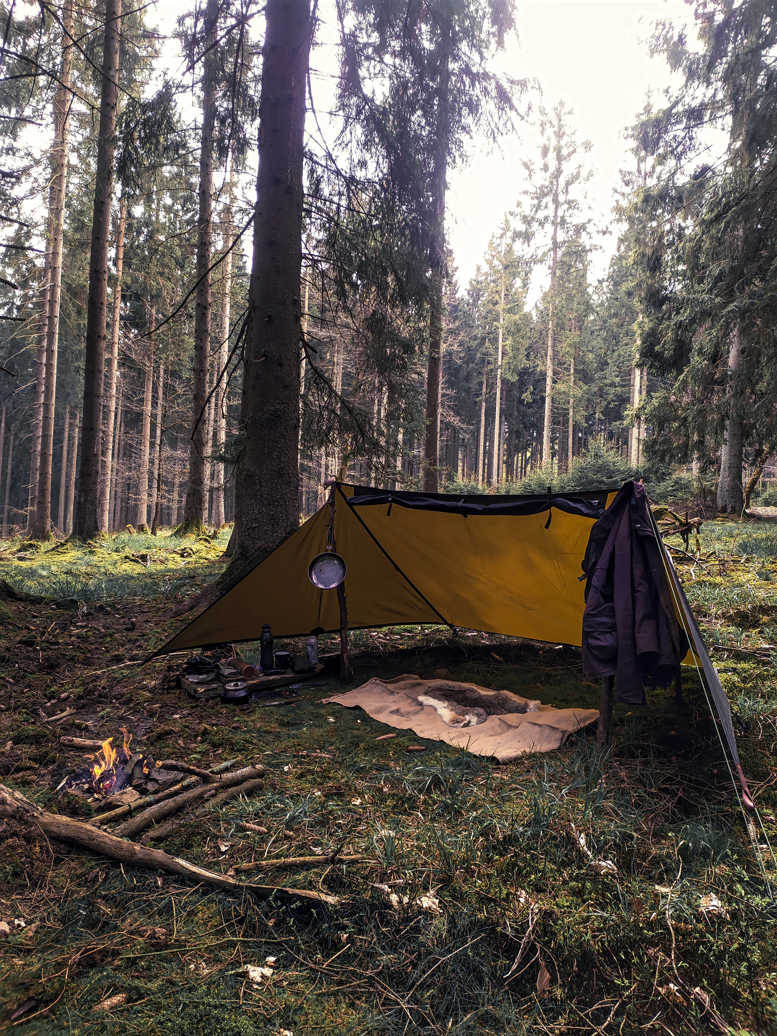 Standard WHELEN(ish), waxed canvas & leather tent tarp – Thornhill
