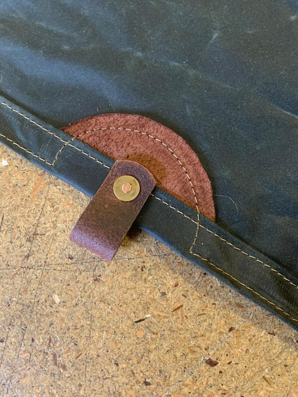 Standard WHELEN(ish), waxed canvas & leather tent tarp