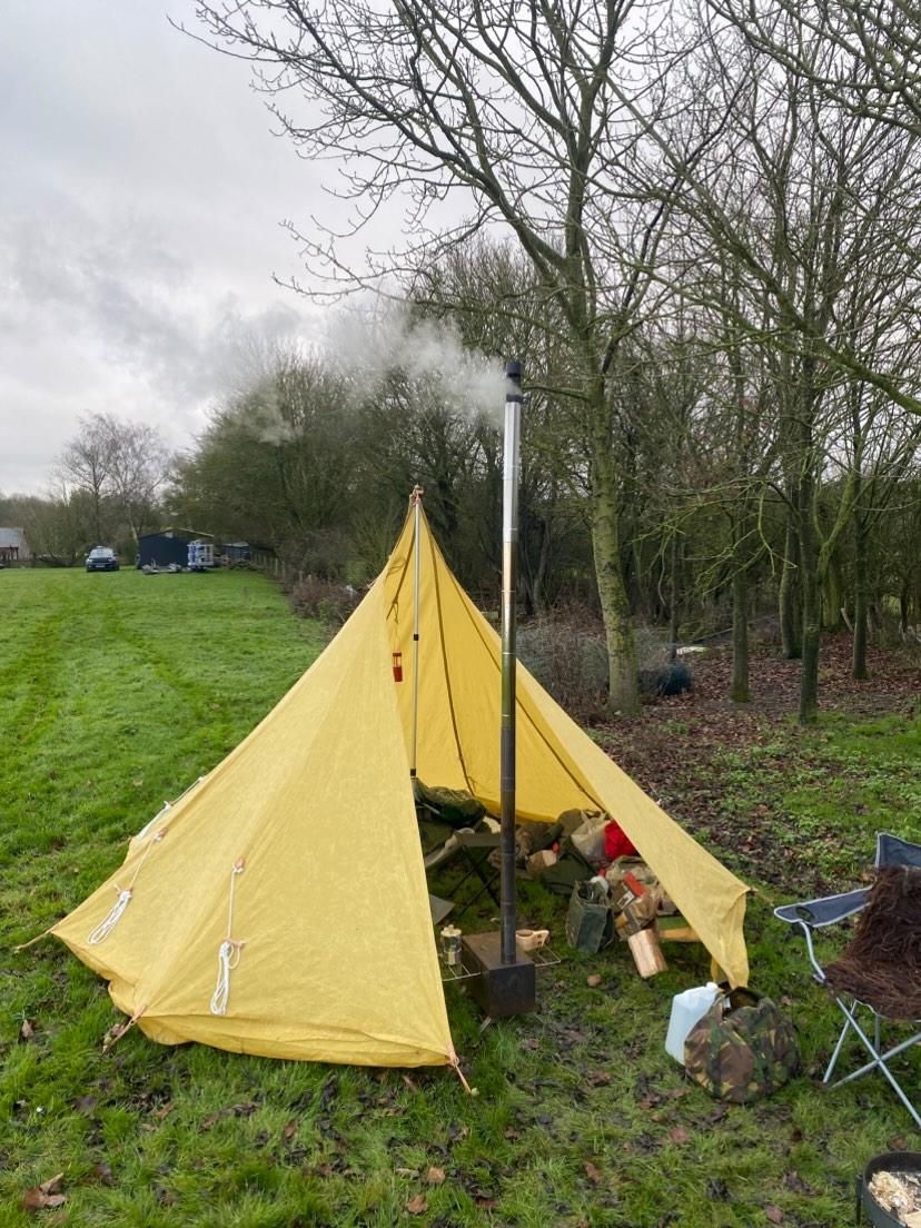 8 panel LAVVU, waxed canvas & leather tent tipi tarp