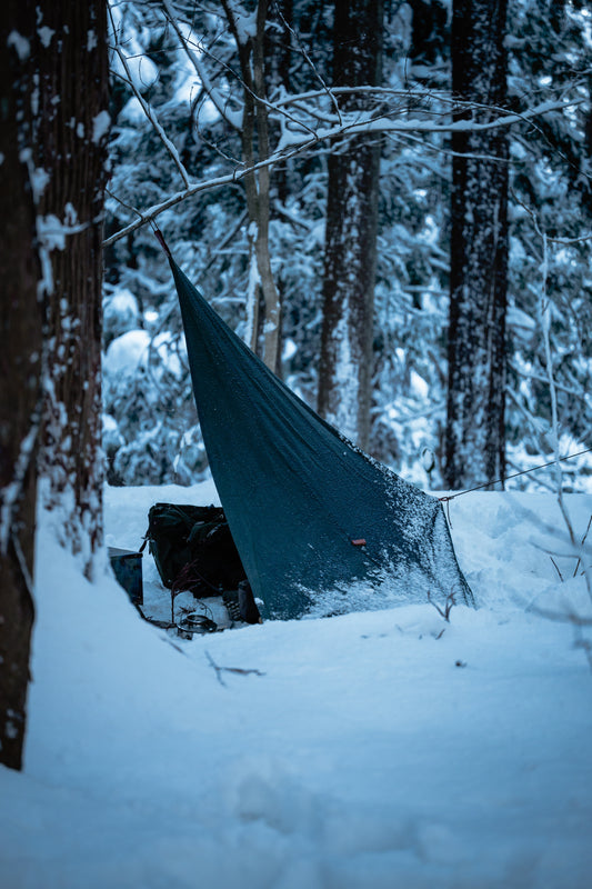 4 panel LAVVU, waxed canvas & leather tent tipi tarp