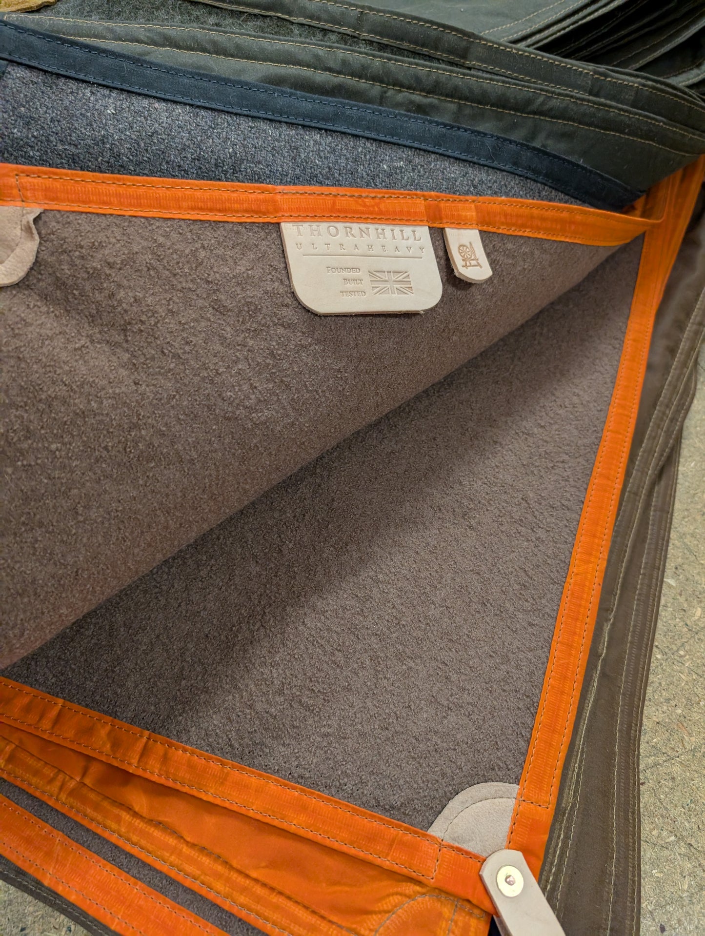 Wool and wax ground pad, shooting mat, picnic blanket