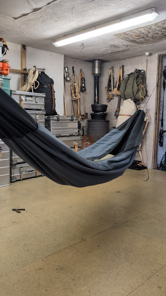 Wool Insulated brushed cotton and dry wax cotton hammock