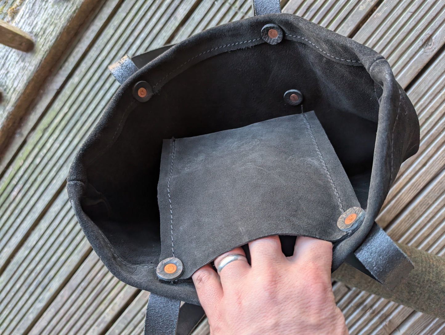 Tote bags, all leather.