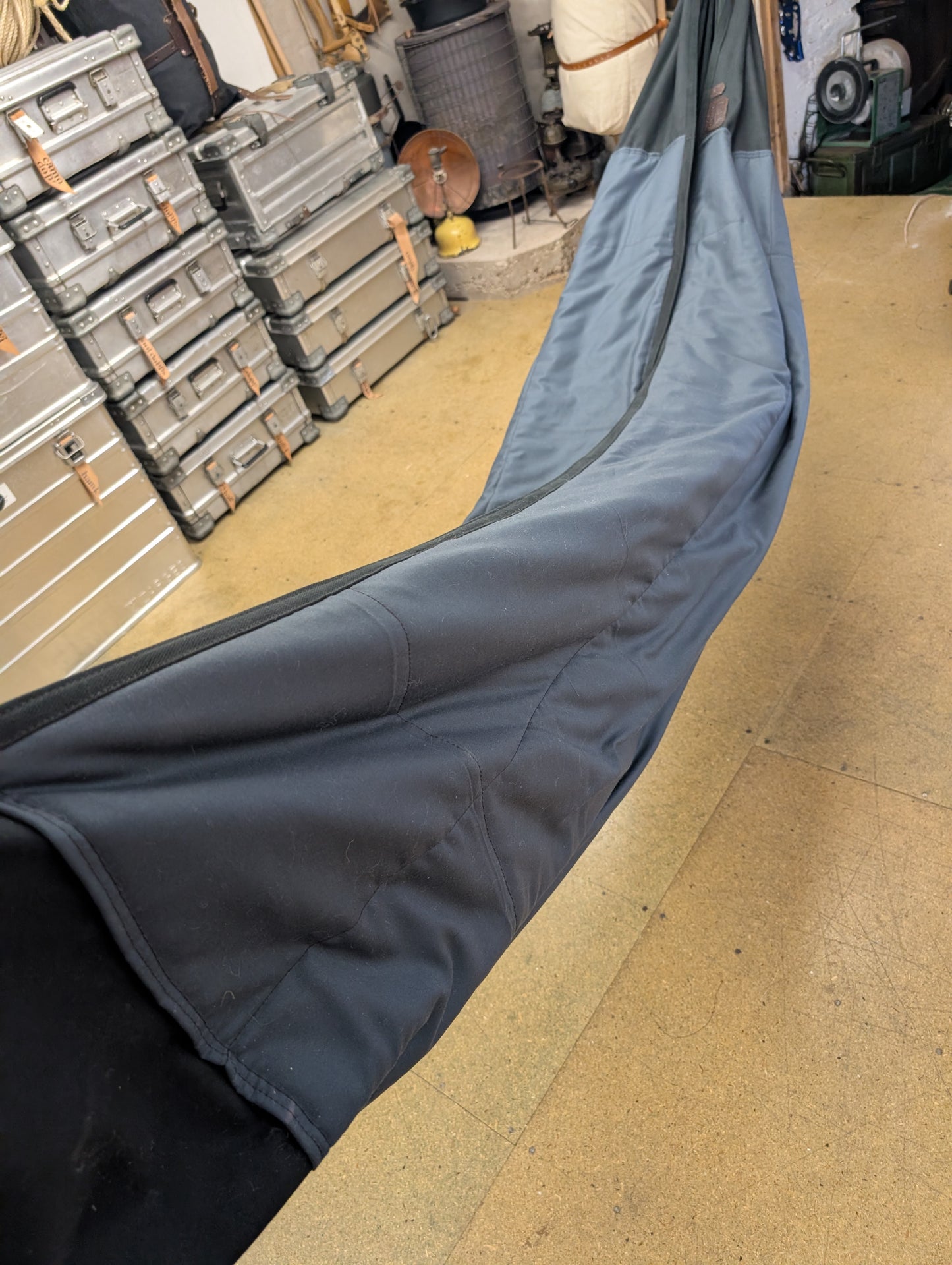 Wool Insulated brushed cotton and dry wax cotton hammock