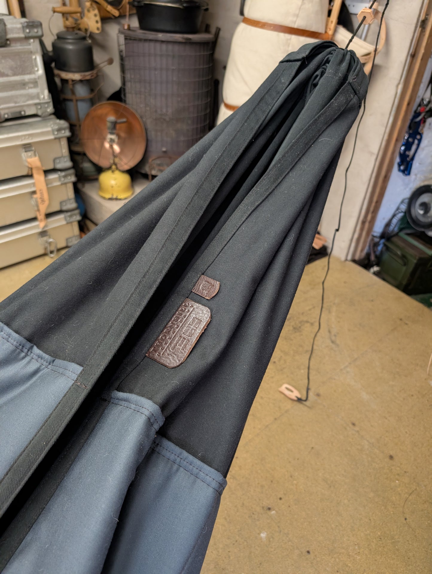 Wool Insulated brushed cotton and dry wax cotton hammock