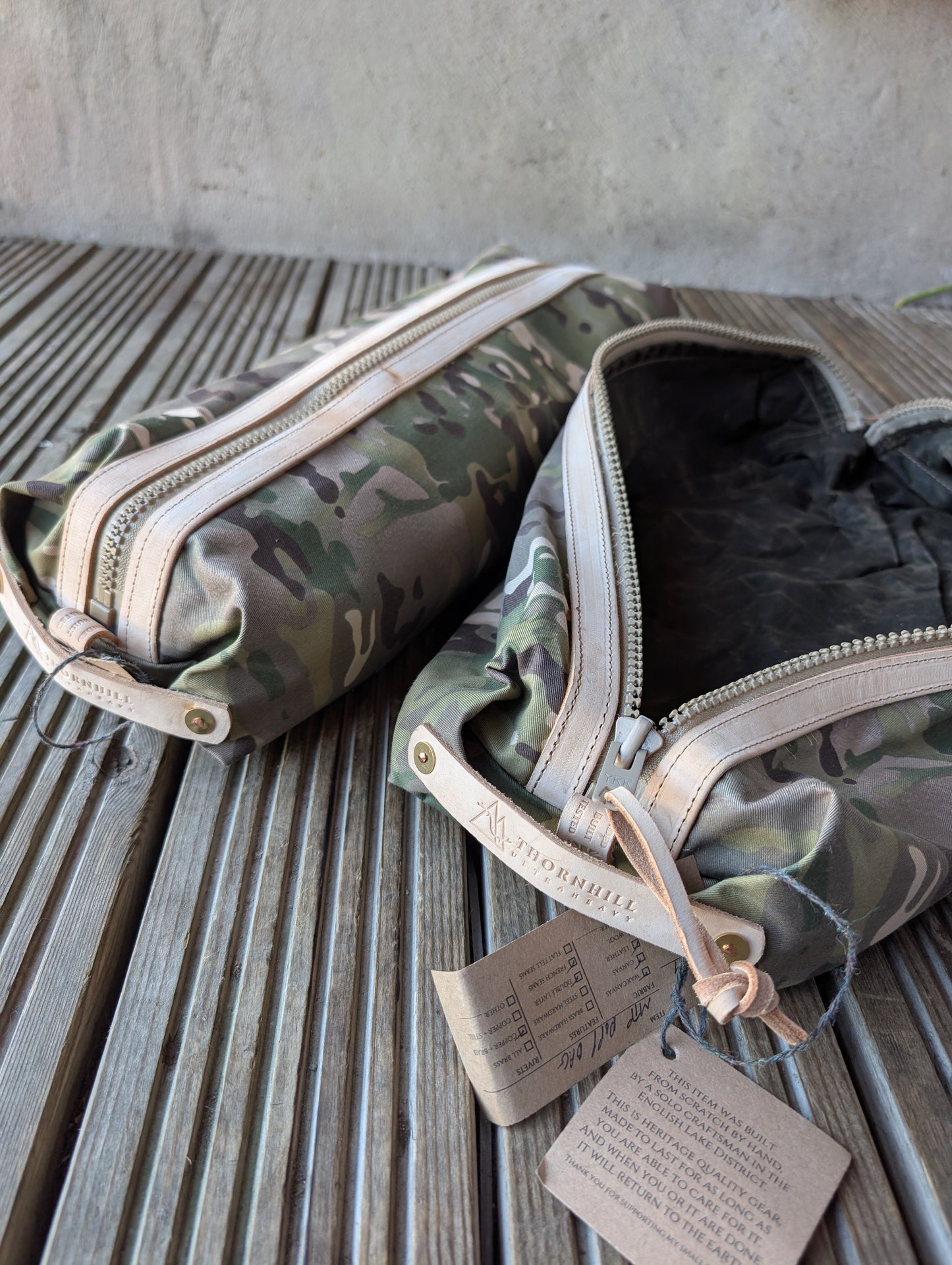 MTP large dopp bag, double-lined with leather handlesb and trim