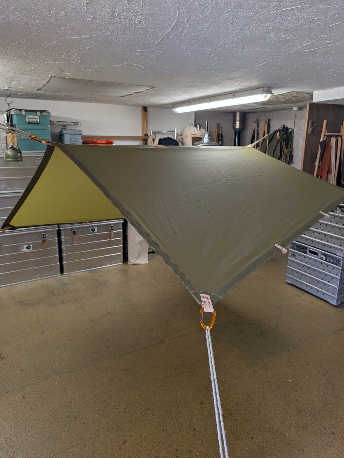 Special: Modular poncho/tarp/cook shelter washed out GREEN