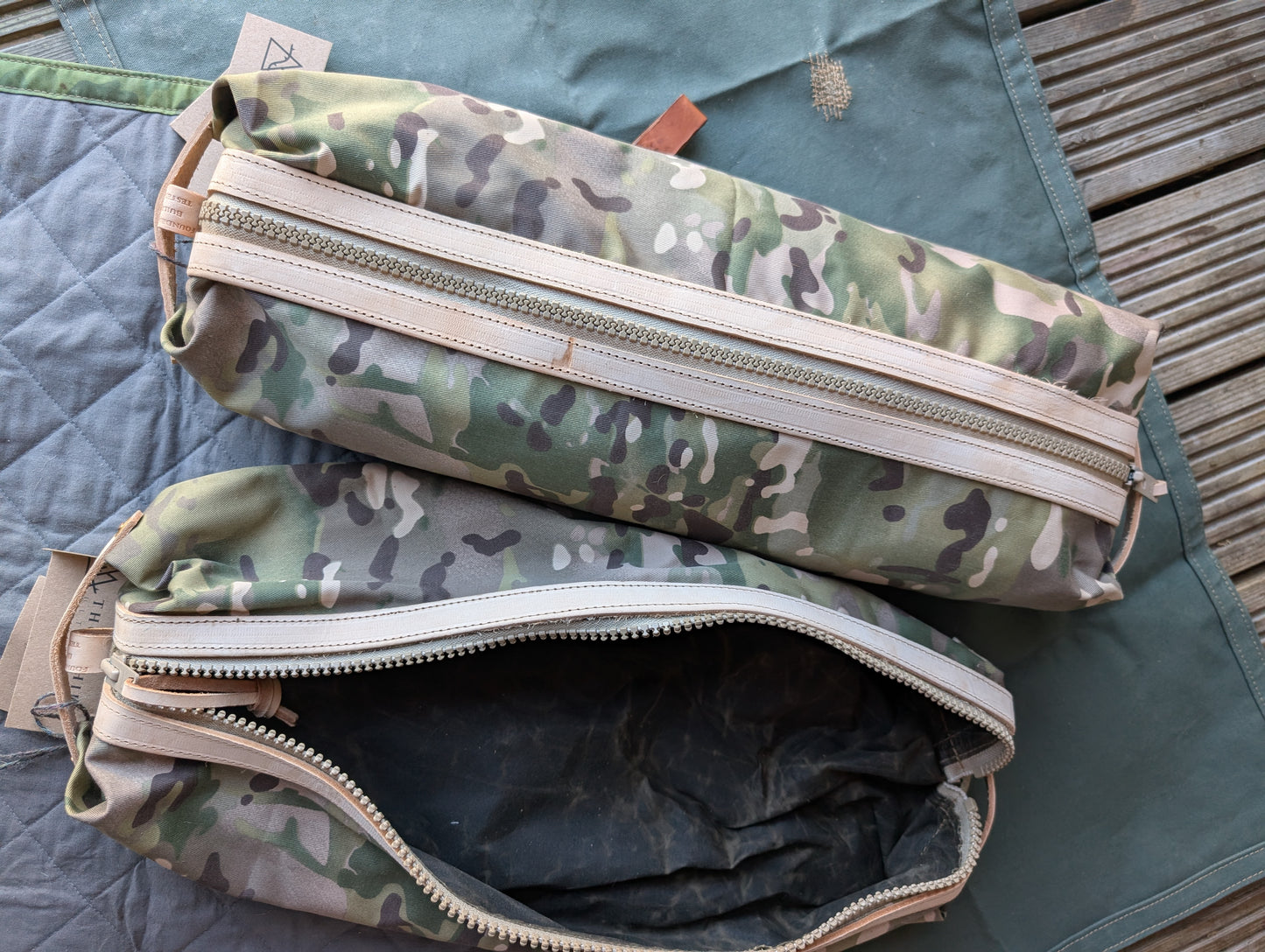 MTP large dopp bag, double-lined with leather handlesb and trim