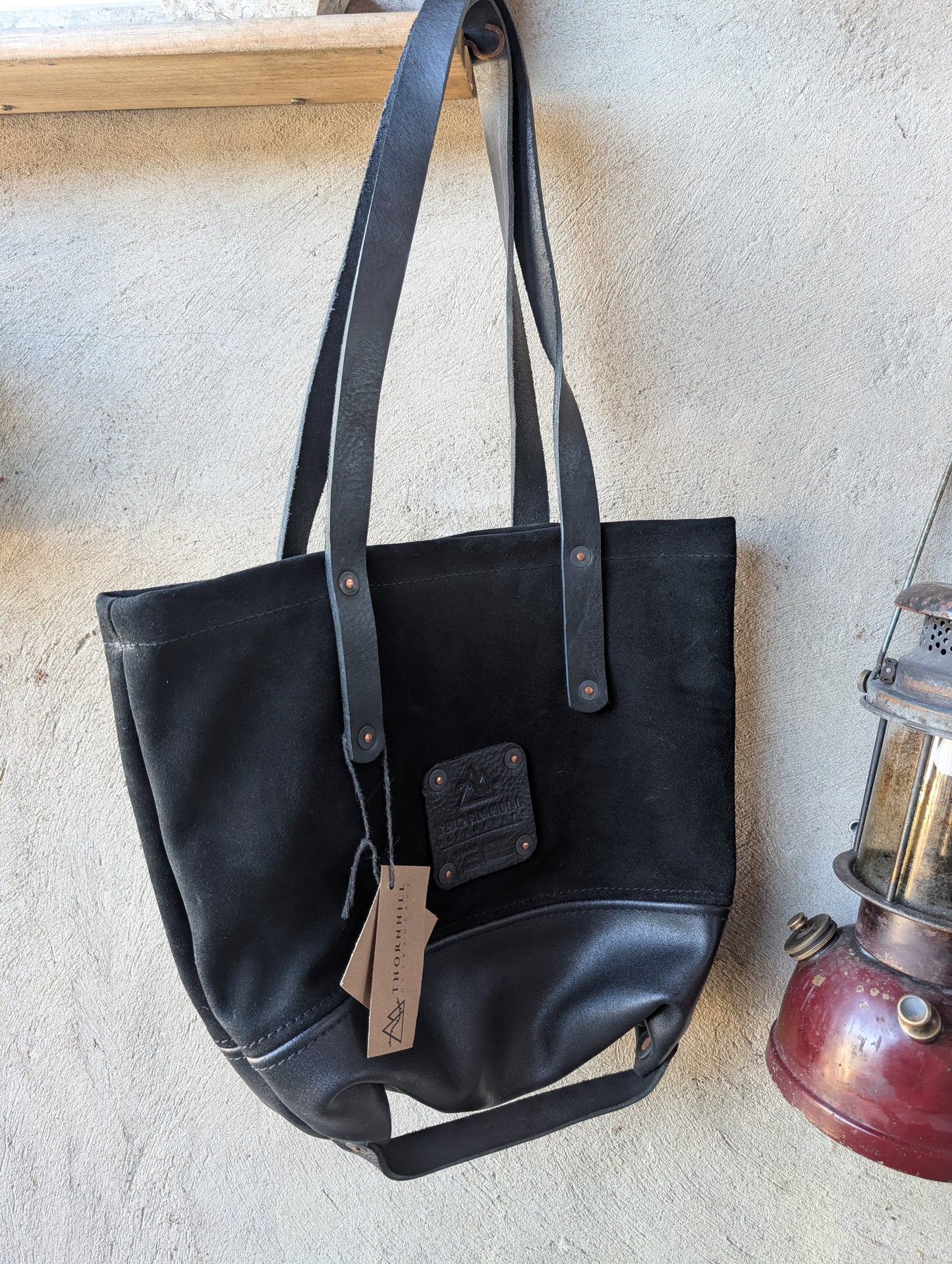 Tote bags, all leather.