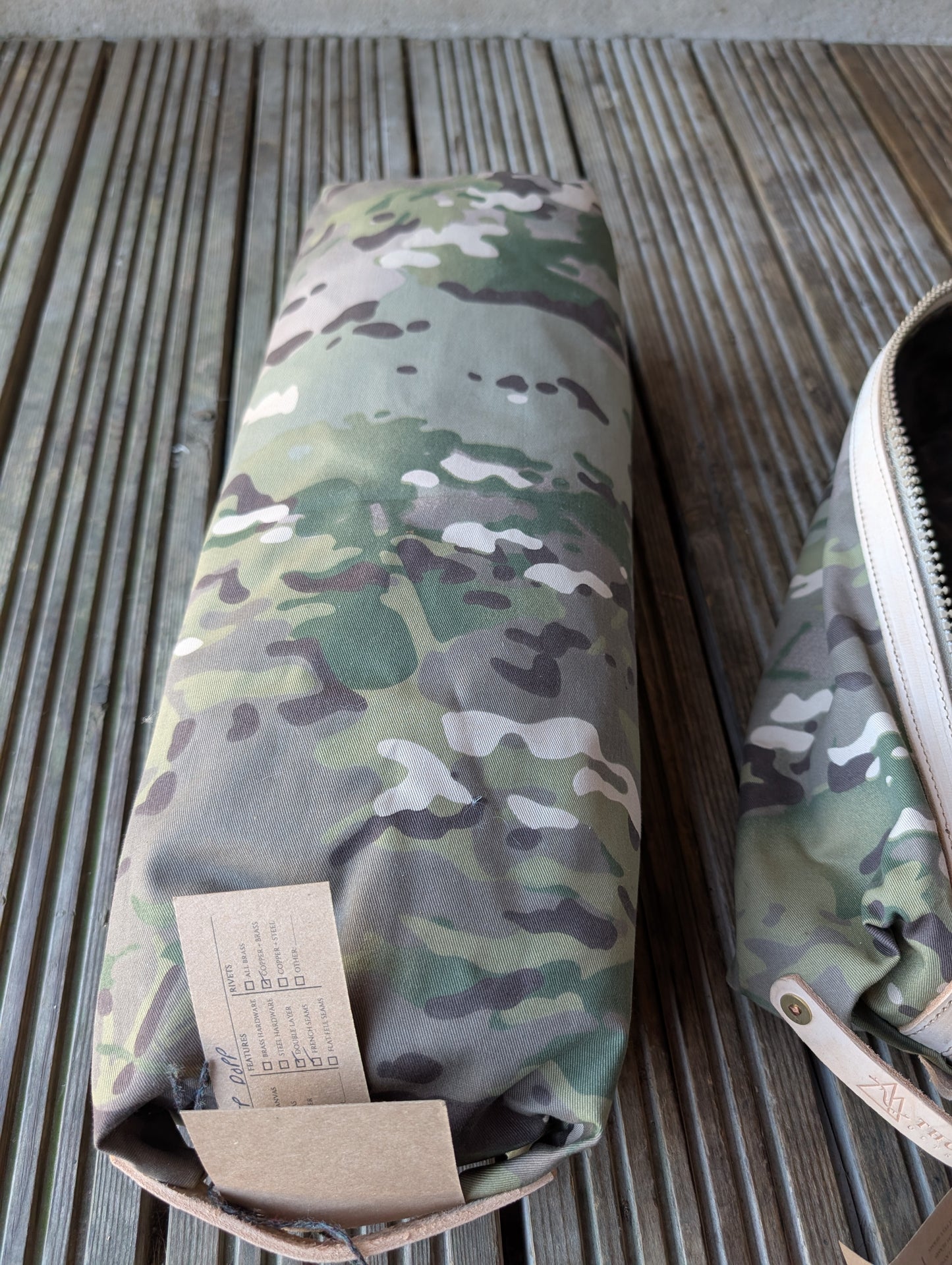 MTP large dopp bag, double-lined with leather handlesb and trim