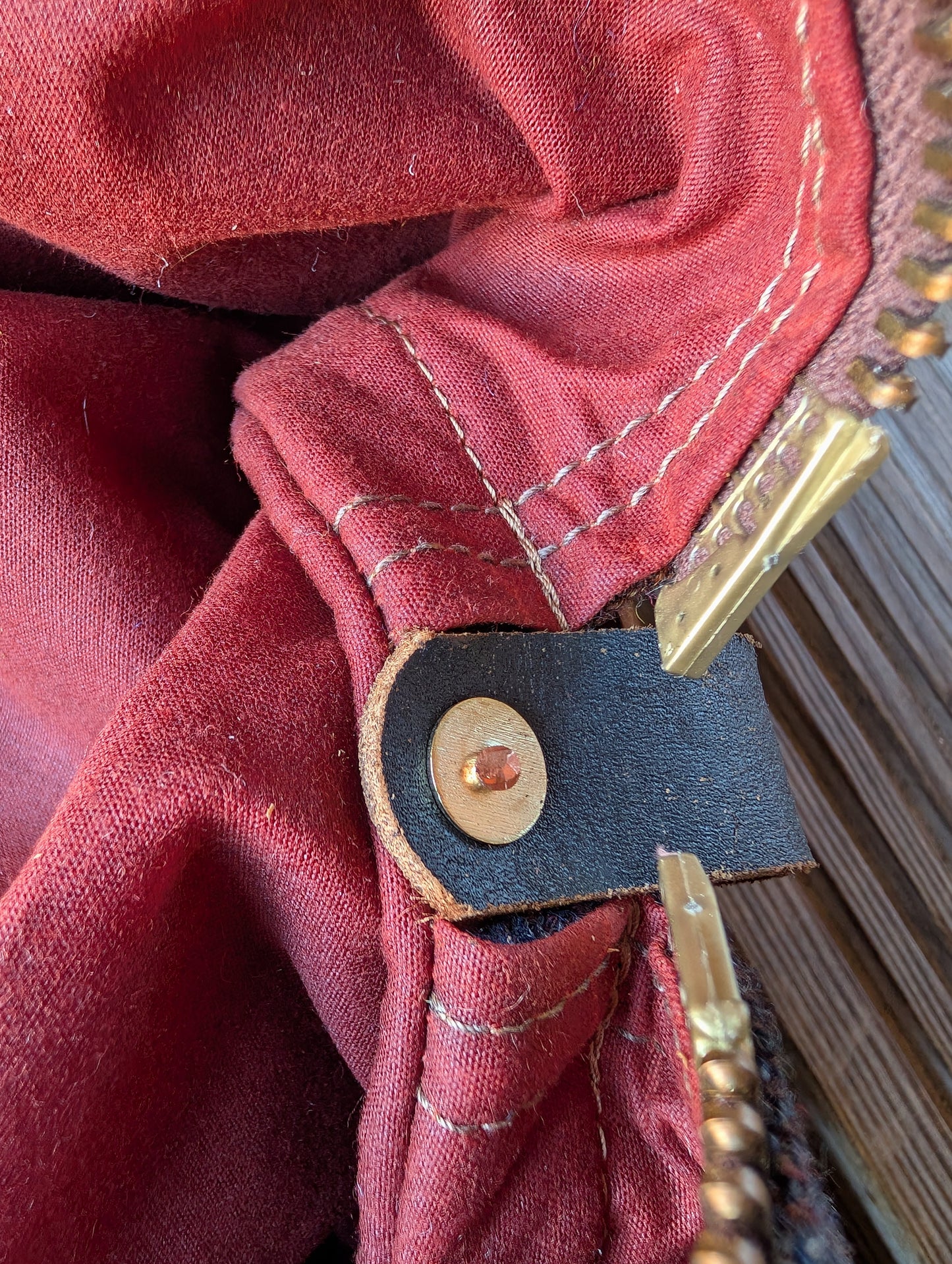 Wool 'n' wax big dopp bag, double-lined with veg tan leather handles