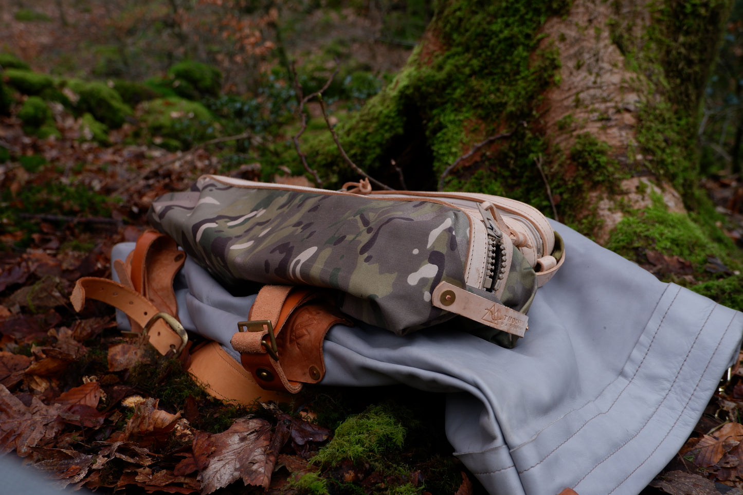 MTP large dopp bag, double-lined with leather handlesbamd trim