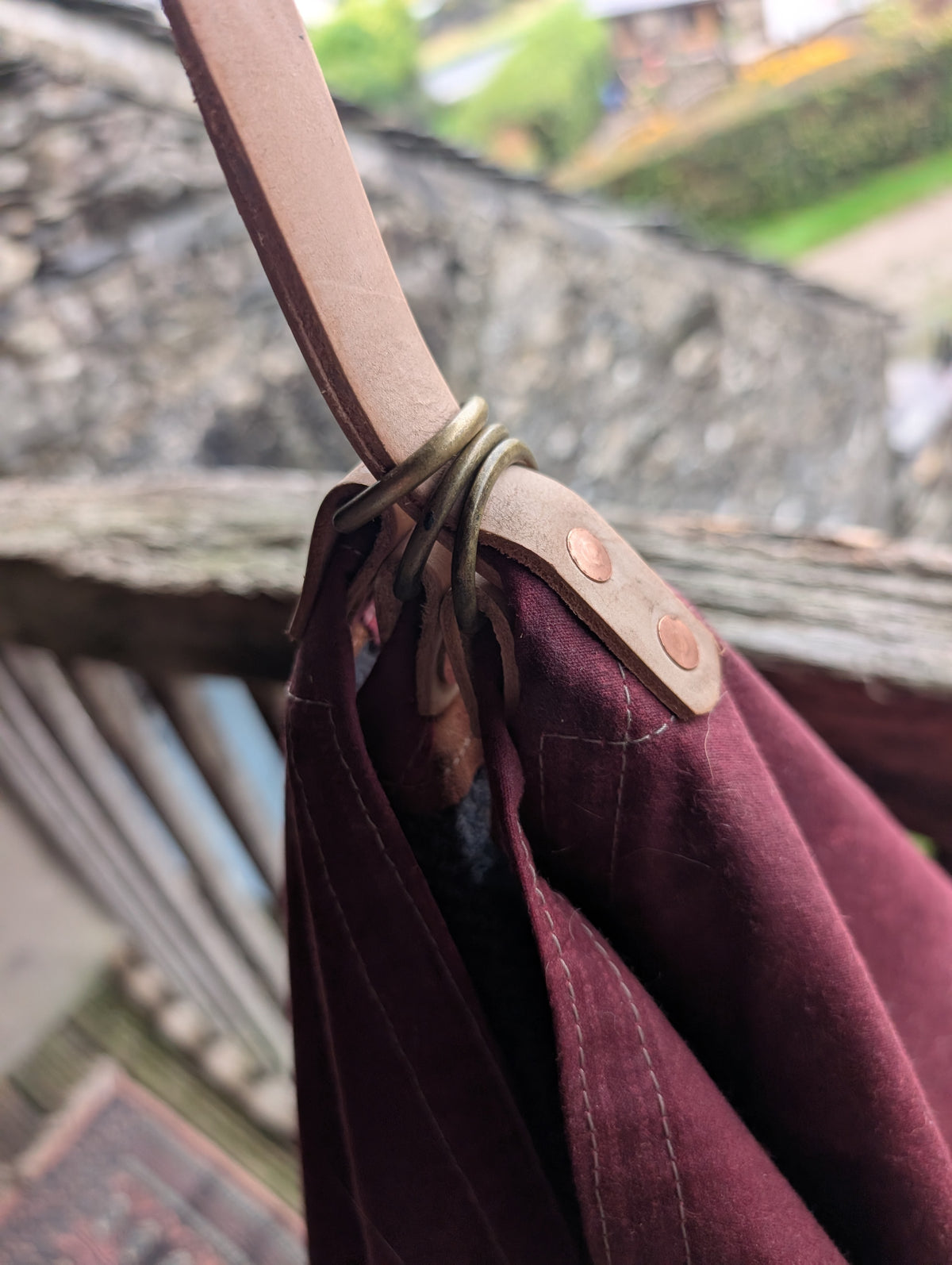 Wool lined, ground cloth/sit pad/ schleper waxed canvas-backed with leather tie-outs