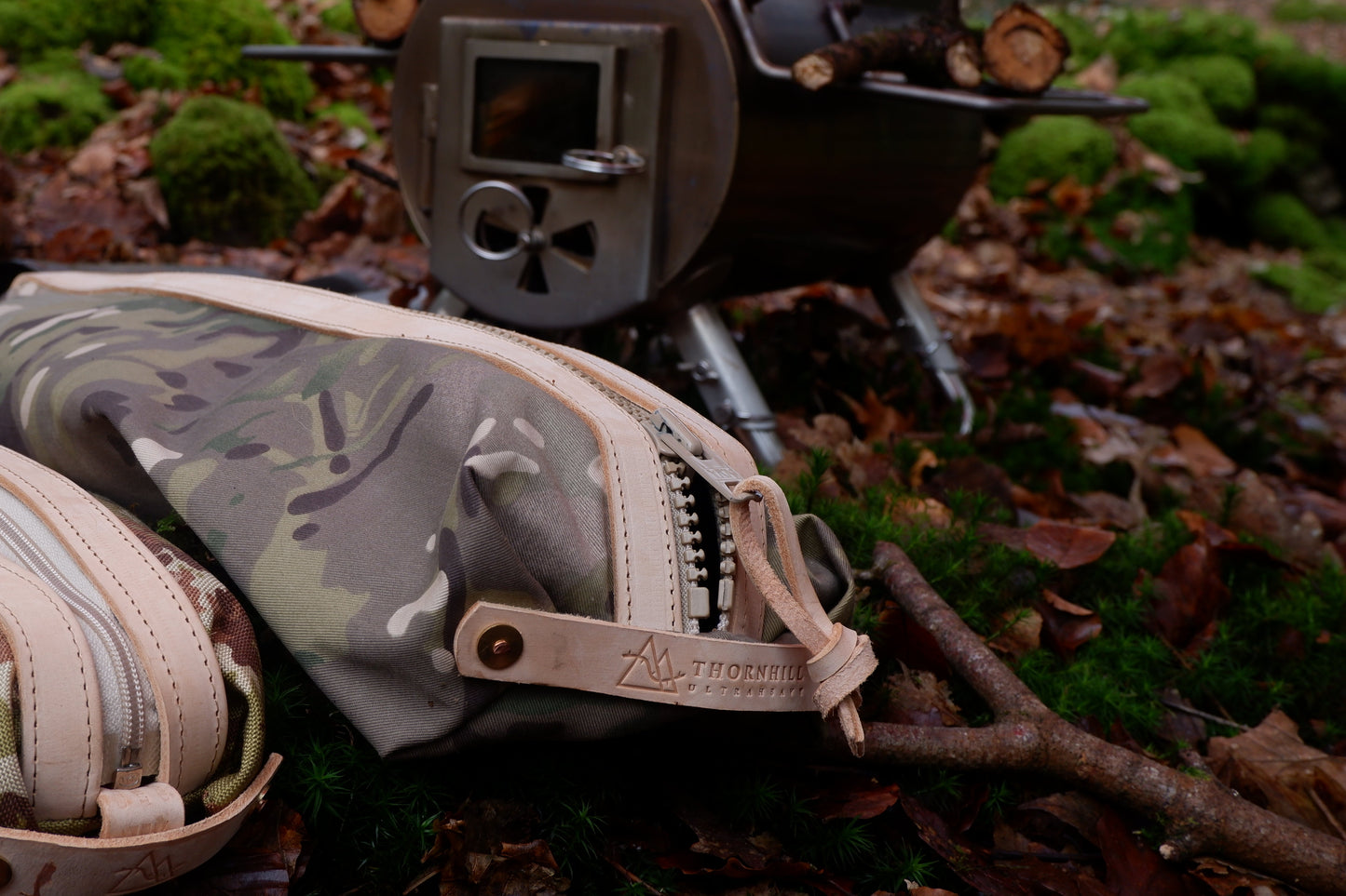 MTP large dopp bag, double-lined with leather handlesbamd trim