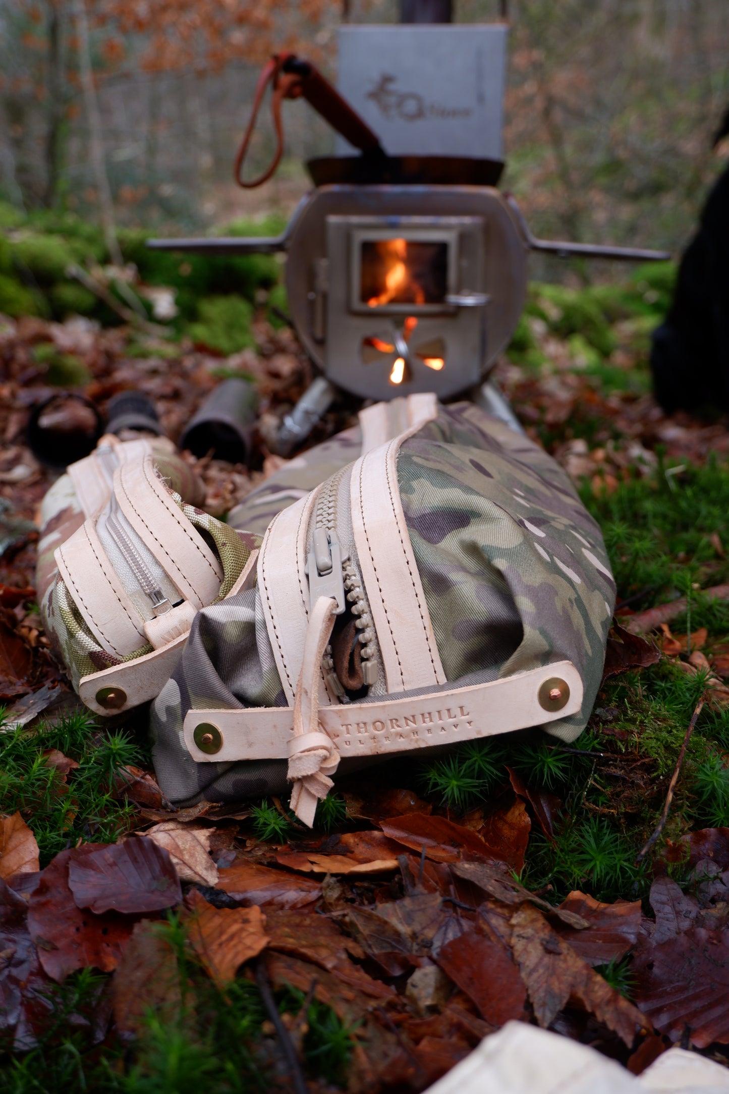 MTP large dopp bag, double-lined with leather handlesbamd trim