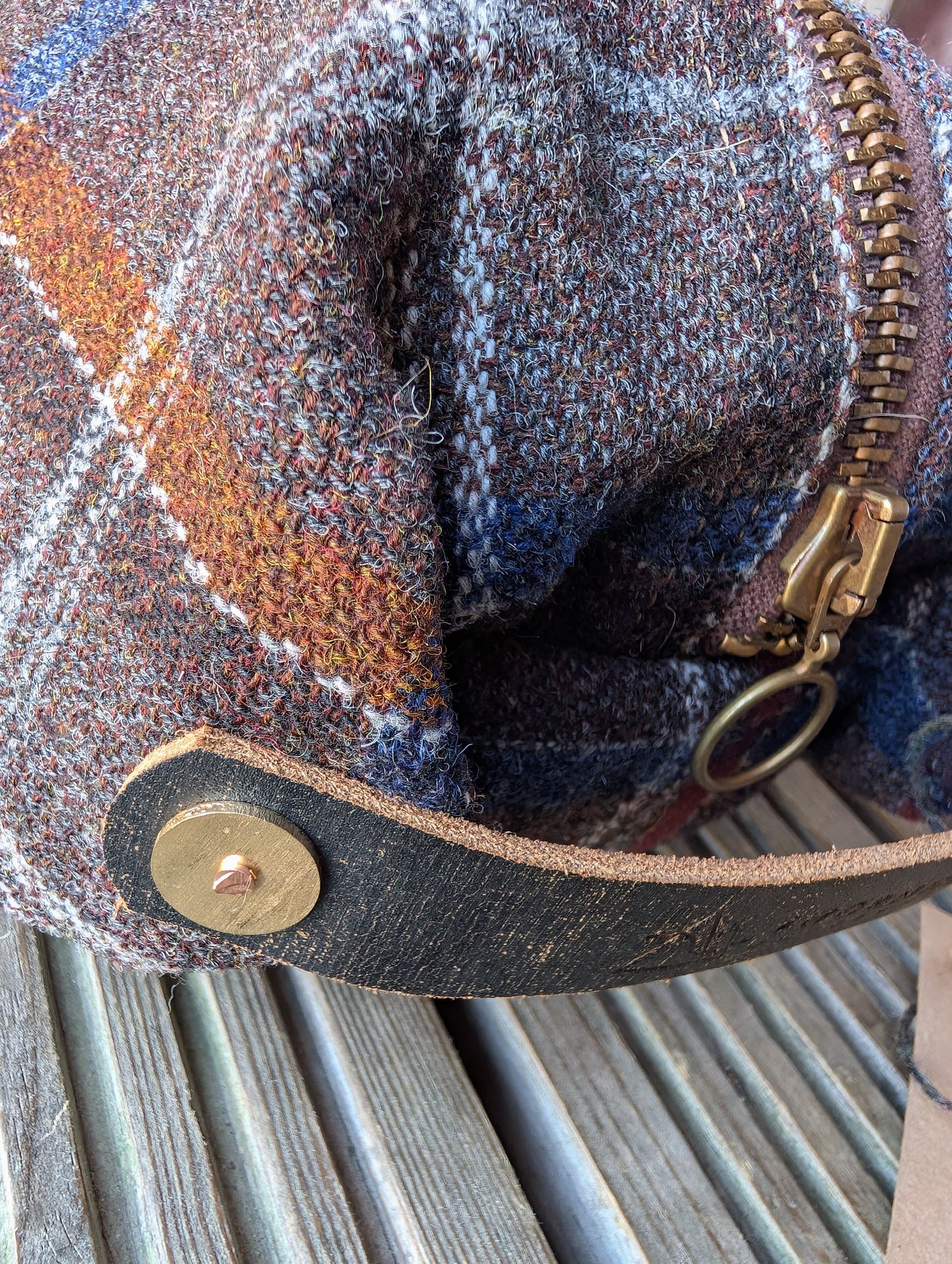 Wool 'n' wax big dopp bag, double-lined with veg tan leather handles
