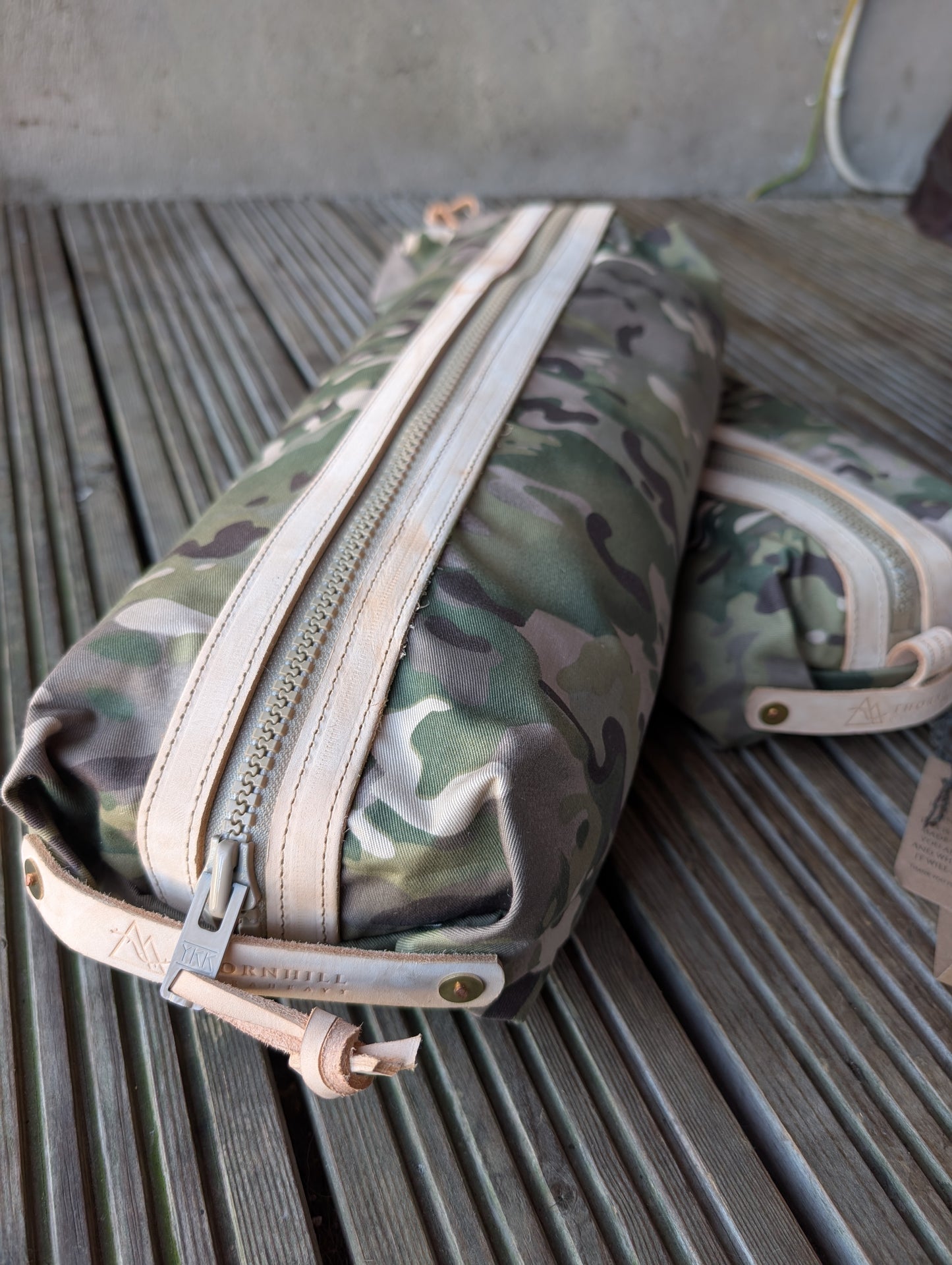 MTP large dopp bag, double-lined with leather handlesb and trim