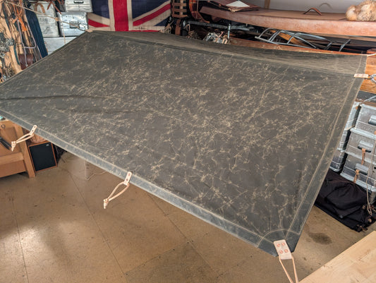 Special: Modular poncho/tarp/cook shelter beeswax OLIVE BROWN