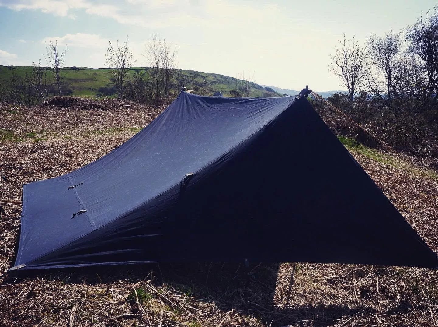 XL WHELEN(ish), waxed canvas & leather tent tarp